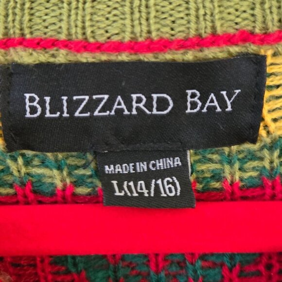 Blizzard Bay Cactus Desert Themed Ugly Christmas Sweater Size L - Picture 4 of 5